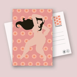 Postkaart Boobs Everywhere Curved woman Studionim